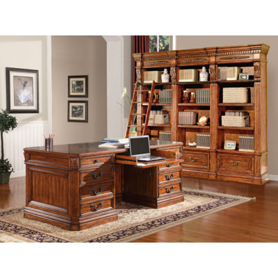 Parker House Furniture Grand Manor Granada Executive Desk and Bookcase