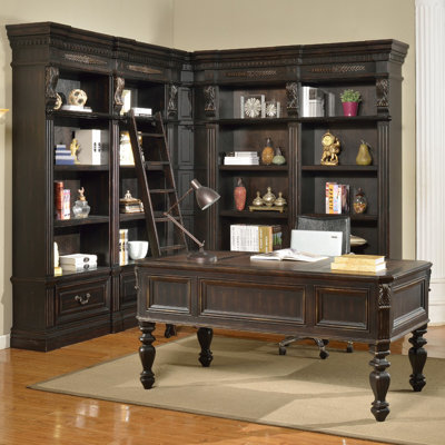 Parker House Furniture Grand Manor Palazzo Writing Desk and Bookcase