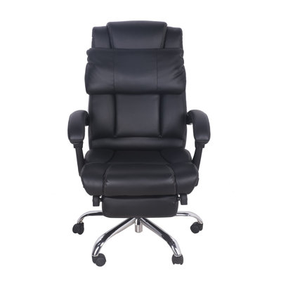 Merax High-Back Leather Executive Office Chair with Footrest