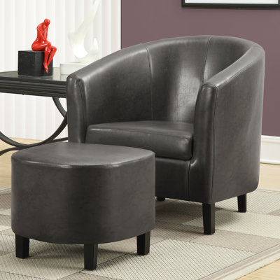 Monarch Specialties Inc. Barrel Chair and Ottoma..
