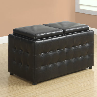 Monarch Specialties Inc. Faux Leather Storage Tr..