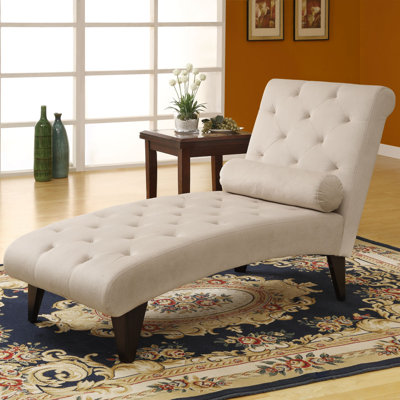 Monarch Specialties Inc. Velvet Chaise Lounge
