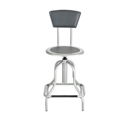 Safco Products Company Height Adjustable Diesel Series Industrial Stool with Back