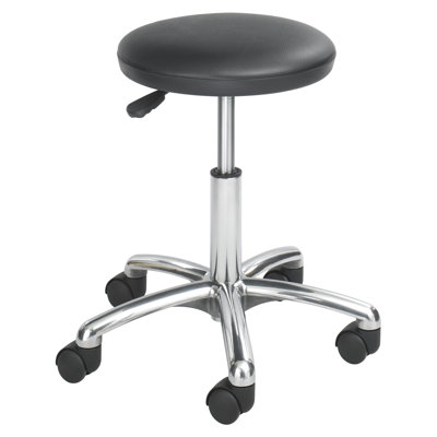 Safco Products Company Height Adjustable Lab Stool with 2 Swivel Casters
