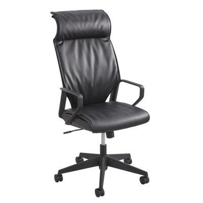 Safco Products Company Priya Leather Executive Chair with Cushioned Pillow