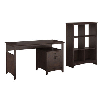 Check price and read more information from trusted store. Darby Home Co Egger Single Pedestal Desk with 6-Cube Bookcase