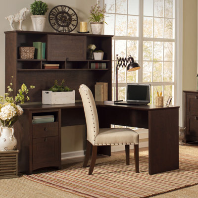 Darby Home Co Egger L Executive Desk w..