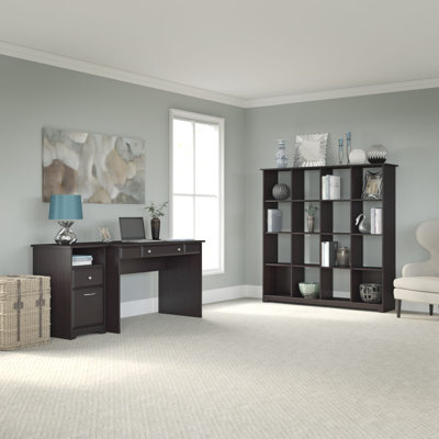 Bush Furniture Cabot 3-Piece Standard Desk Office Suite