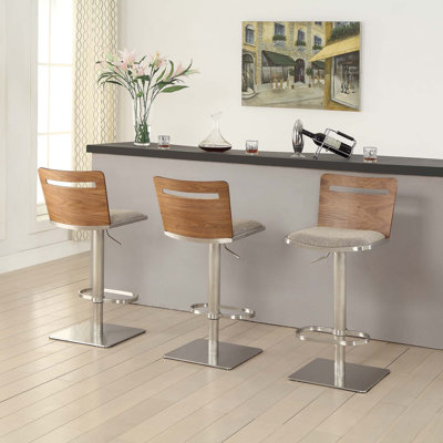 AC Pacific Danika Adjustable Height Swivel Bar S..