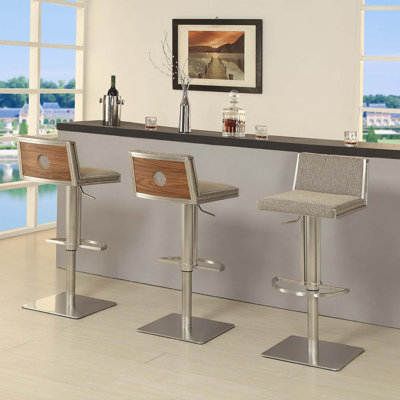 AC Pacific Adjustable Height Swivel Bar Stool