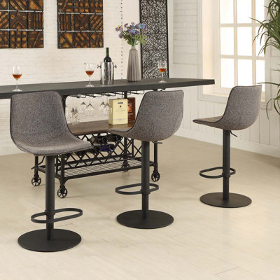 AC Pacific Adjustable Height Swivel Bar Stool