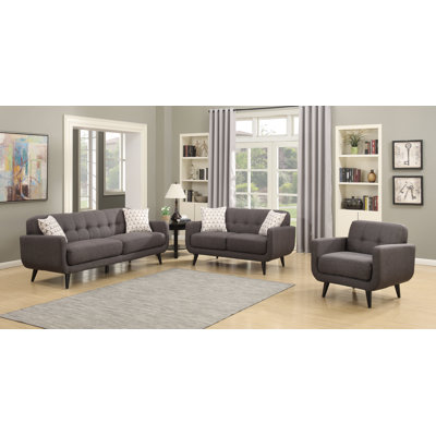 AC Pacific Crystal 3 Piece Living Room Set