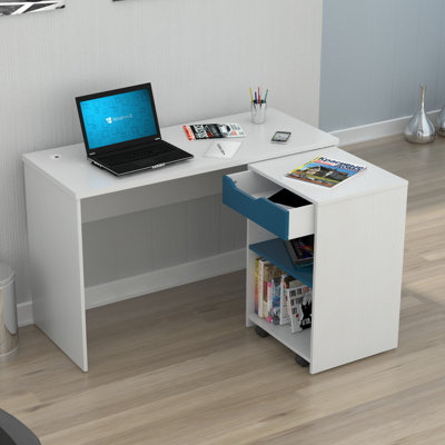Inval Computer Desk with Swing out Sto..