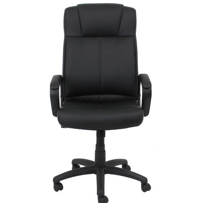 OFM Essentials High-Back Leather Desk Chair with Arms