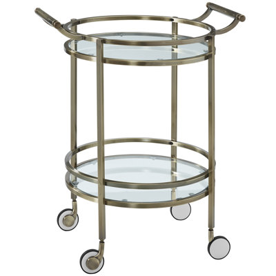 Powell Furniture Round Serving Cart