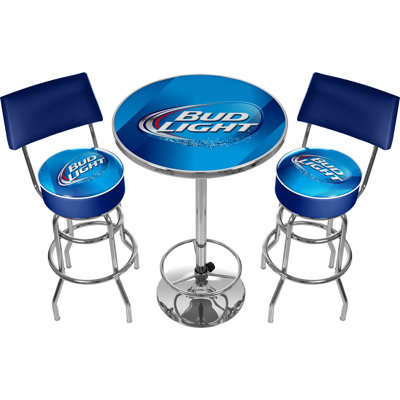 Trademark Global Bud Light 3 Piece Pub Table Set