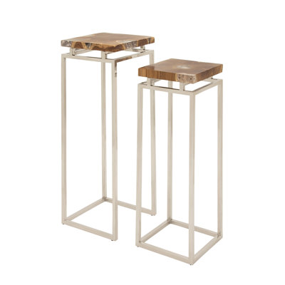Woodland Imports 2 Piece Nesting Table Set