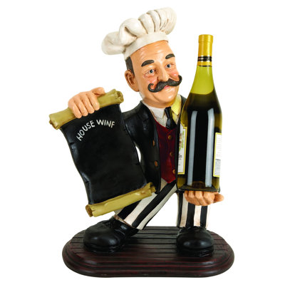 Woodland Imports Chef Wine Holder 1 Bottle Table..