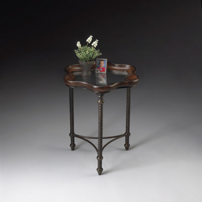 Butler Metalworks Glass Inlay End Table