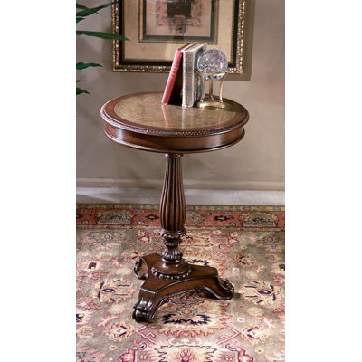 Butler Heritage Etched Brass Round End Table