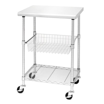 Seville Classics Kitchen Cart with Stainless Ste..