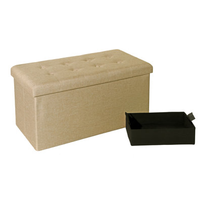 Seville Classics Tufted Foldable Stora..