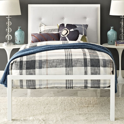 Modway Lottie Upholstered Vinyl Platform Bed