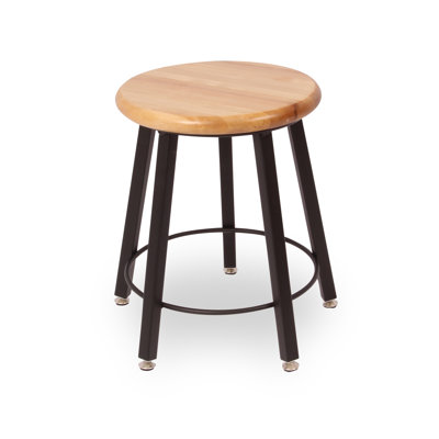 WB Manufacturing Round Hardwood Seat 5 Leg Stool
