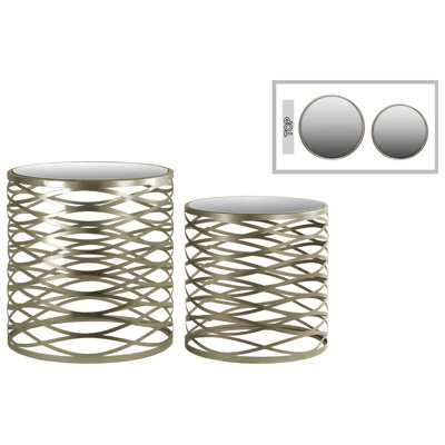 Urban Trends Metal Round 2 Piece Nesting Tables