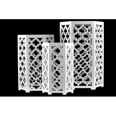 Urban Trends Wood Hexagonal 3 Piece Nesting Tables