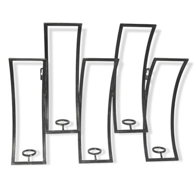 Lone Elm Studios 5 Bottle Wall Mounted Wine Rack
