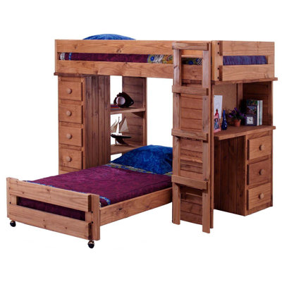 Chelsea Home Twin L-Shaped Bunk Bed
