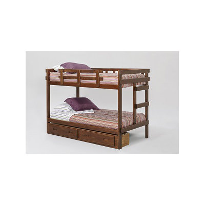 Chelsea Home Twin Over Twin Bed with Storage