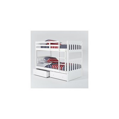 Chelsea Home Mission Twin Over Twin Bunk Bed wit..