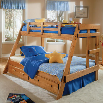 Chelsea Home Twin over Full Bunk Bed with Storage