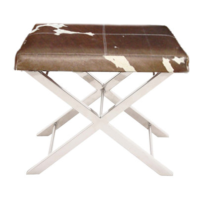 Fashion N You by Horizon Interseas Artisan Cross Leather Ottoman