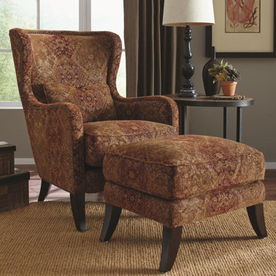Simon Li Huntly Wing Armchair and Ottoman