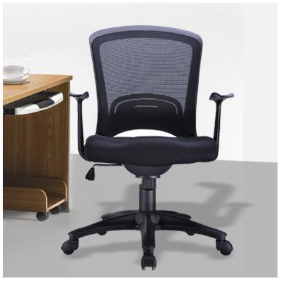 Manhattan Comfort Classic Low-Back Mesh Conference Chair with Adjustable Height
