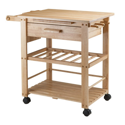 Winsome Finland Kitchen Cart with Wooden Top