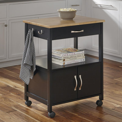 Home Styles Banner Kitchen Cart with Wood Top