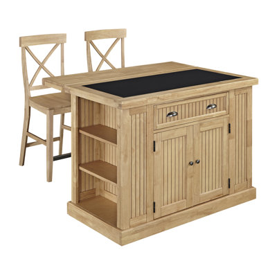Home Styles Nantucket Kitchen Island Set with Gr..