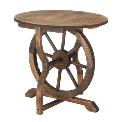 Zingz & Thingz Wagon Wheel End Table