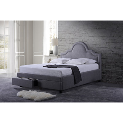 Wholesale Interiors Baxton Studio King Upholstered Storage Platform Bed