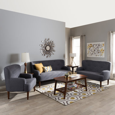 Wholesale Interiors Aria 3-Piece Living Room Set