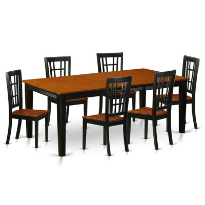 East West Furniture Quincy 7 Piece Din..