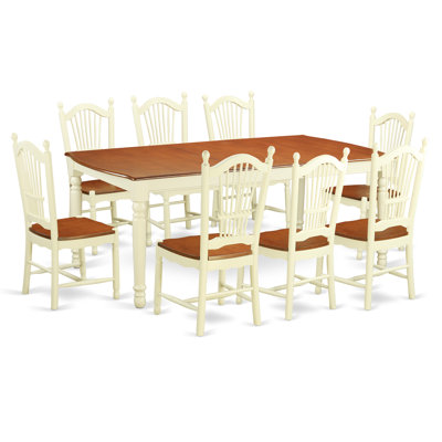 East West Furniture Dover 9 Piece Dini..
