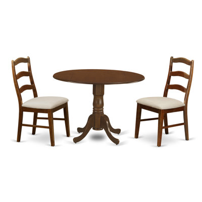 East West Furniture Kenley 3 Piece Dining Set
