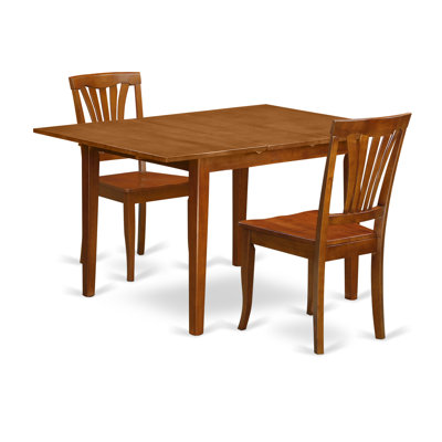 East West Furniture Milan 3 Piece Dining Set