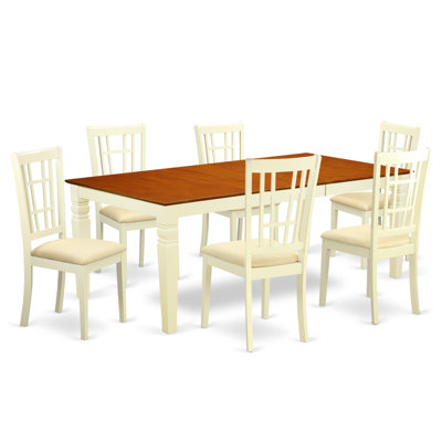 East West Furniture Logan 7 Piece Dining Set