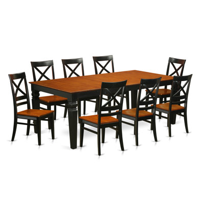 East West Furniture Logan 9 Piece Dini..